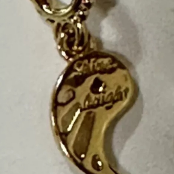 Pandora Two-Tone Splittable Sun & Moon Yin Yang Dangle Charms 14K Gold Blue - Picture 11 of 14